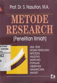 Metode Research (Penelitian Ilmiah)