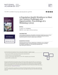 A Population Health Workforce to Meet 21st Century Challenges and Opportunities : Proceedings of a Workshop (2023)