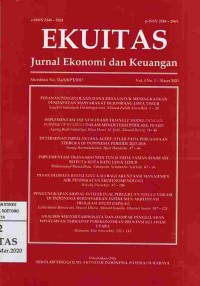 EKUITAS Jurnal Ekonomi Dan Keuangan Vol.4 No.1 Maret 2020