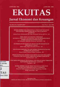 EKUITAS Jurnal Ekonomi Dan Keuangan Vol.4 No.2 Juni 2020