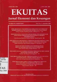 EKUITAS Jurnal Ekonomi Dan Keuangan Vol.4 No.3 September 2020