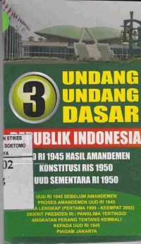 TIGA Undang-Undang Dasar Republik Indonesia UUD RI 1945 Hasil Amandemen Konstitusi RIS 1950 UUD Sementara RI 1950