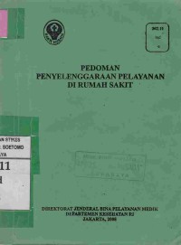 Pedoman Penyelenggaraan Pelayanan Di Rumah Sakit