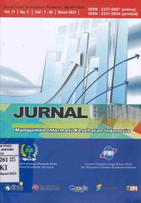 Jurnal Manajemen Informasi Kesehatan Indonesia Vol.11 No.1 Maret 2023