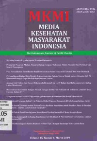 MKMI Media Kesehatan Masyarakat Indonesia Vol.15 No.1 Maret 2019