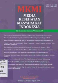 MKMI Media Kesehatan Masyarakat Indonesia  Vol.15 No.2 Juni 2019