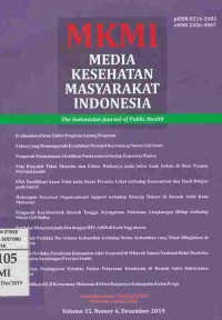 MKMI Media Kesehatan Masyarakat Indonesia Vol. 15 No.4 Desember 2019