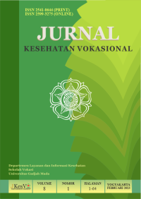 JKesVo Jurnal Kesehatan Vokasional Vol.8 No.1 Ferbruari 2023